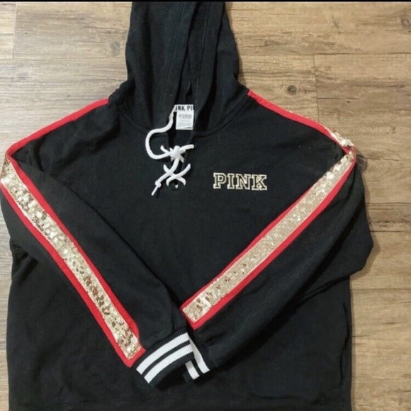 Victoria’s Secret Pink Bling Hoodie Fashion Show Roses - Picture 3 of 3